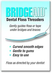BridgeAid Dental Floss Threaders (1 Pack of 50)