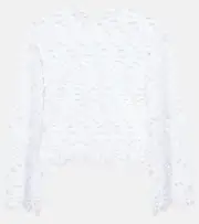 [Giambattista Valli] Giambattista Valli Broderie anglaise cotton top AU 6 white
