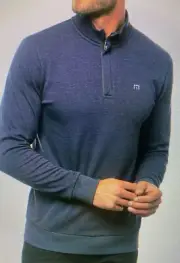 Travis Mathew Cloud 2.0 1/4 Zip Golf Pullover, Blue, Mens XLarge, $149.99!!