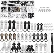 252Pcs Zipper Replacement Zipper Repair Fix Kit Zipper Slider Set Pliers Tool for Fixing Luggage Bags, Coats, Jean, Jackets, Tents