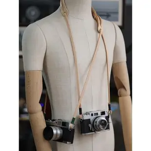 BHW原色植鞣牛皮墊肩款 相機背帶手工肩帶真皮攝影肩帶掛繩微單