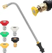 Pressure Washer Extension Rod, Gutter Cleaner Lance with 5 Spray Nozzles, 90 Degree Angled Spray Lance, Pressure Washer Lance Extension Rod for Kärcher K2 K3 K4 K5 K6 K7