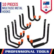10-Pack Wall Mount Garage Hooks Tool Storage Workshop Organizer Heavy Duty Steel