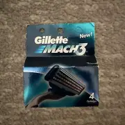 Gillette Mach 3. 4 Cartridges Sealed Brand New