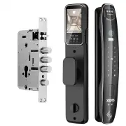 CS7 Smart Door Lock with 30*240mm Lock Body 3D Face Recognition Security Camera Monitor Intelligent Fingerprint Password