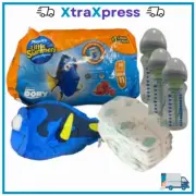 Huggies Swimpants & Baby Bottles, Nappies and Dory toy