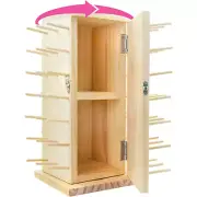 84 Spool Thread Holder-Rotating Wooden Rack for Sewing, Embroidery, Crafts