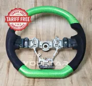 NO TARIFF Limited GREEN CARBON Alcantara Steering Wheel for SUBARU WRX STI 15-21 (for: Subaru)