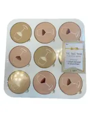 Wine Glasses Tic Tac Toe Tabletop Game