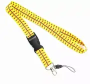 Lot new 10pcs yellow Lanyard Mobile Phone ID Card KeyChain Holder kids party git