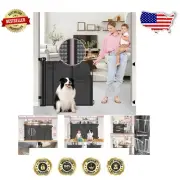 Reinforced 56" Retractable Baby Gates - Safe Mesh Pet Gate for Indoors & Outd...