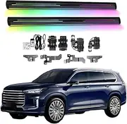 BJOHQ Electric Running Boards Compatible for Exeed VX 2020-2025 with Light, SUV, Off-Road & Pickup Trucks - Retractable Truck Steps & Nerf Bars
