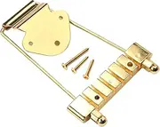 JOINPAYA 6 String Guitar Bridge Jazz Tailpiece Tuning Acoustic Files Guitars Golden