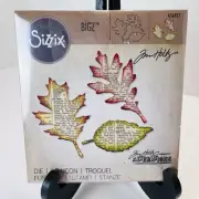 Tim Holtz TATTERED LEAVES Leaf Fall Autumn #656927 Bigz Die - By Sissix - 2015