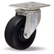 Hamilton S-HL-4EO Hi-Lo Swivel Caster - 4-inch Ebonite Solid Rubber Wheel, 300 l