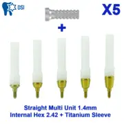 5x DSI Straight Multi Unit 1.4 Int Hex 2.42 Adapter Head + Titanium Sleeve