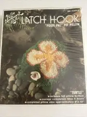 Hazel's Needlework Kaboodles Latch Hook Posey Pal Pet Pillow TURTLE NK40003 NEW
