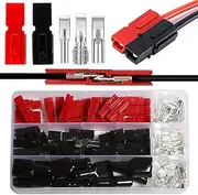 aikoolwer 15/30/45 Amp Connectors Assortment Kit Quick Disconnect Battery Modular Terminals AWG10-20 Red Black Housing Connects Set Kit Come Harness Plug Gauge Cables Battery Set Car