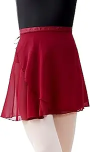 [Phoeswan] Dance Skirt Chiffon Wrap Overlap Scarf Skirt for Women & Girls