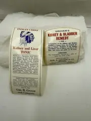 Grover & Co. Indian Chief Kidney & Liver Tonic & Kidney & Bladder bottle label