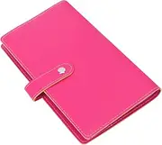 NAMOARLY Business Card Organizer Book Slots Large Capacity Name Holder for Id and Credit Cards Portable and Practical Design for Office and Home Use Rosy