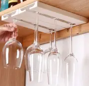 2 Pack Wine Glass Holder Under Shelf or Cabinet Punch-free Wine Glass Rack Pl...