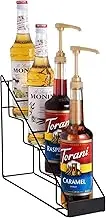 XG Glitter Coffee syrup rack, suitable for coffee bar accessories, suitable for Torani and Monin syrup, coffee bar storage box can accommodate 4 bottles