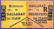 VR Ticket - MELBOURNE (B) to BALLARAT - 1st Class Return