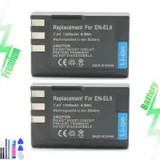 2x Battery for Nikon EN-EL9 D40X D40 D60 D5000 D3000 S6400 EL9a MH-23 ENEL9