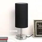 Bedside Lamp with USB Port - Touch Control Table Lamp for Bedroom Wood 3 Black2