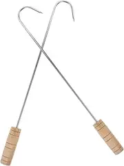 Metal Boot Puller Wooden Handle Boot Hooks for Comfortable Grip Suitable for Men Women