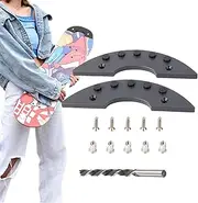 Acunny Longboard Tail Guard, Skateboard Spark Tool | Longboard Snap Sparks 2 Pieces | Skateboard Friction Spark Tool, Black, Rear Fixing For,