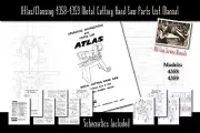 Atlas/Clausing 4358-4359 Metal Cutting Band Saw Manual Part List Schematics etc.