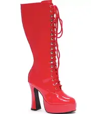 Easy Lace Red Deluxe Womens Boots