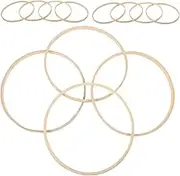 BESTOYARD 12pcs Bamboo Dream Catcher Rings DIY Crafting Accessories for Wreaths Wind Chimes and Mandalas Smooth for Creative Projects