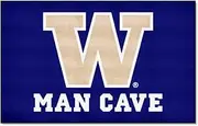 NCAA University of Washington Man Cave Ultimate Rug, 60" x 96"/Small, Black