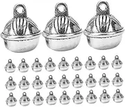 [TOKIDNY] Alloy Vintage Bell Pendant Small Charms for Necklace Diy Jewelry Making Decorative Bells Retro Style Bulk Pack