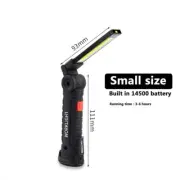 Small Rechargeable LED Work Light Hanging Hook Mechanic Torch Magnetic Bright