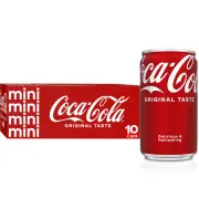 Coke Mini-Can 7.5Oz, 10 Pack