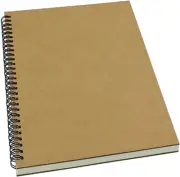 Spiral Notebook/Spiral Journal Lined B5 Hard Kraft Cover Wire Bound Notebook Ru