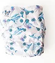Monarch Reusable Pocket Cloth Nappy, Seas The Day