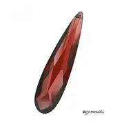 Cubic Zirconia Flat Pear Briolette Pendant Bead 7x28mm Garnet Red #64388