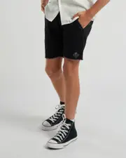 [Skylark] Skylark Boys' Imperial Elastic Waist Shorts in Black Size 14 14 Black