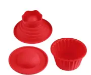 Giant Cupcake Mould, 3-Pieces - Red