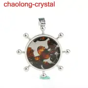 41.6 Ct Pallasite Meteorite Pendant Brenham Meteorite Necklace --213