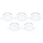 Arlec 9W 92mm Grid Connect Smart RGB+CCT LED Downlight - 5 Pack