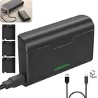 3-Channel Battery Quick Case For GoPro Hero Camera 5/6/7/8/9/10/11 Charger Black