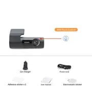 Kawa Car Dvr D6 Dash Camera 1440p Video Recorder with Voice Control 24h Parking Mode and App En Ru Fr Jp