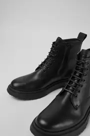 Walden Smart black lace up mid boot for men