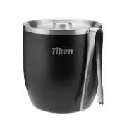 3L Double-Wall Vacuum Insulated Ice Bucket with Lid & Tong Stainless Steel Ch...
